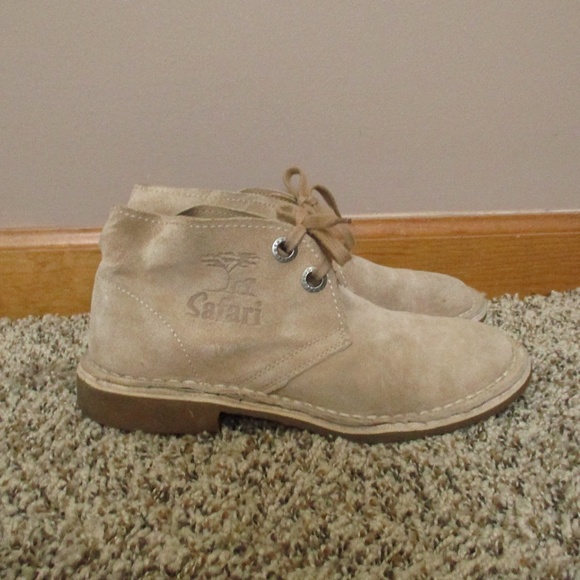 Bata Safari Chukka Boots‎ Suede Leather Men's 5 Tan Lace Up - Picture 2 of 16